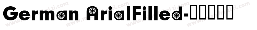 German ArialFilled字体转换